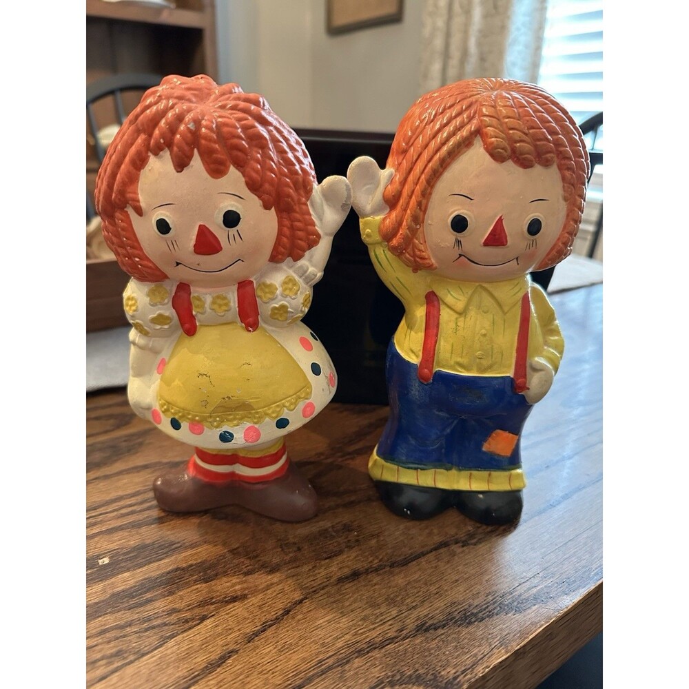 Raggedy Ann and Andy Vintage Piggy Banks 1973